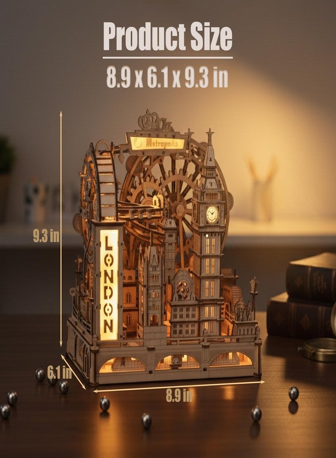 ROKR 3D Wooden Marble Run Puzzle for Adults, London Themed Mechanical Model Building Kits, 431 Pcs DIY Construction Toy, Brain Teaser Gift for Teens & Adults - Image 5